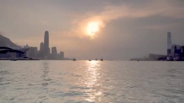 13 Mayıs 2018 Victoria Limanı, Hong Kong Çin manzarası