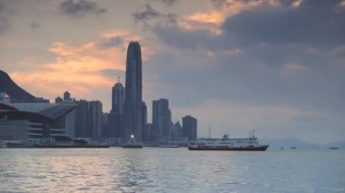 13 Mayıs 2018 Victoria Limanı, Hong Kong Çin manzarası