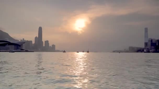Május 2018 Táj Victoria Harbour Hong Kong Kína — Stock videók