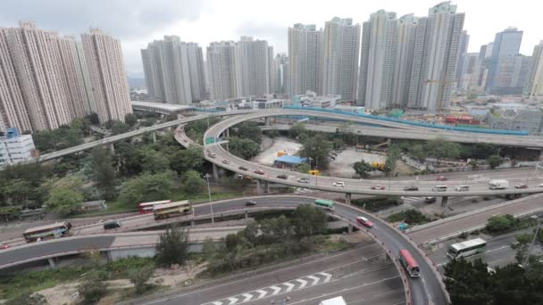 Junio 2018 Vista Aérea Del Intercambio Carreteras Intersección Carreteras Choi — Vídeo de stock