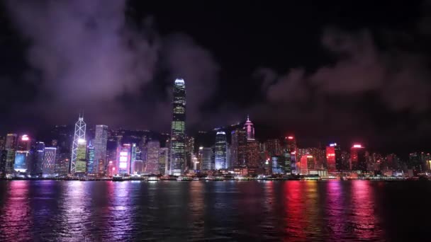 Ιουλίου 2018 Λιμάνι Βικτώρια Στην Πόλη Του Χονγκ Κονγκ — Αρχείο Βίντεο