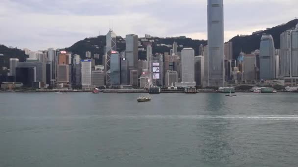 Αυγ 2018 Victoria Harbour Χονγκ Κονγκ Κίνα — Αρχείο Βίντεο
