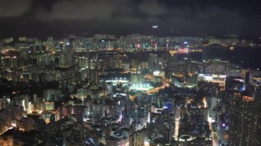 27 Temmuz 2018 Kowloon 'un gece manzarası, Hong Kong