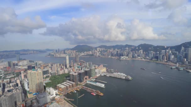 Aug 2018 Die Landschaft Der Betonbauten Tsim Sha Tsui — Stockvideo