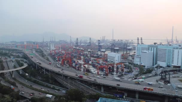 Nov 2018 Hong Kong Kwai Tsing Container Terminals — Video Stock