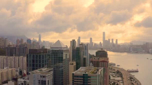 Μαΐου 2022 Victoria Harbor Της Πόλης Του Χονγκ Κονγκ Χονγκ — Αρχείο Βίντεο