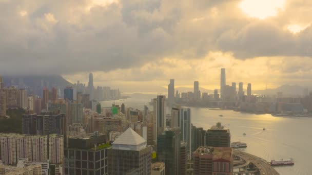 Maj 2022 Victoria Hamnen Hongkong Stad Hong Kong — Stockvideo