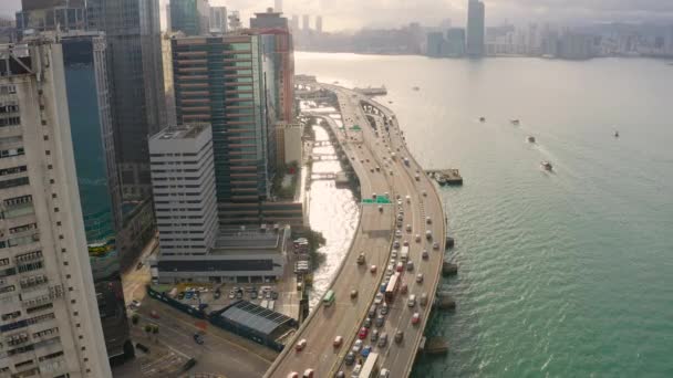 Мая 2022 Года Восточный Коридор Острова Гонконг — стоковое видео