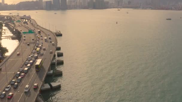Mei 2022 Eiland Oostelijke Corridor Bij Hong Kong — Stockvideo