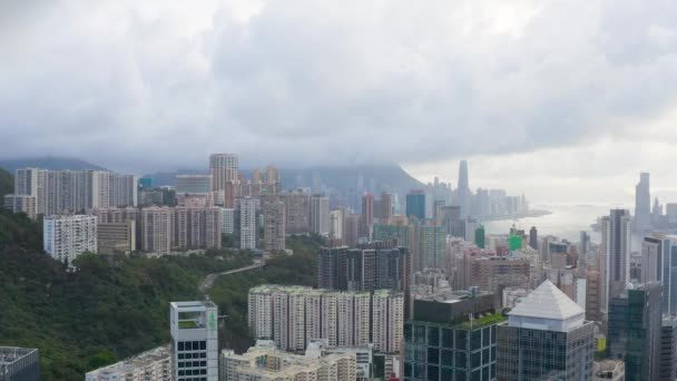 Maj 2022 Landskapet Quarry Bay Hong Kong — Stockvideo