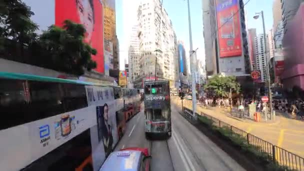 2018年4月5日香港电车路线的时间线 — 图库视频影像