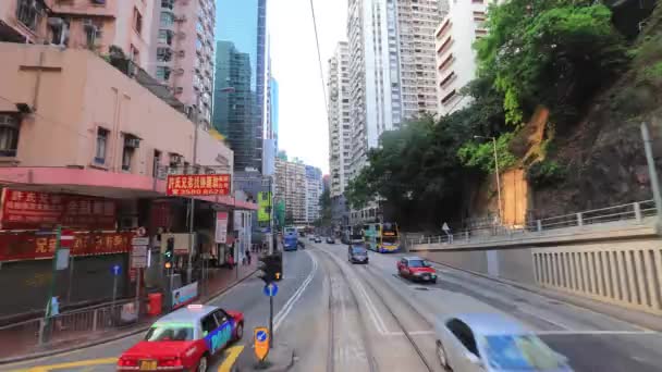Avril 2018 Paysage Temporel Tramway Hong Kong — Video