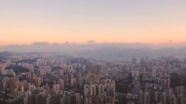 Okt 2018 Városkép Kowloon East Lion Rock — Stock videók