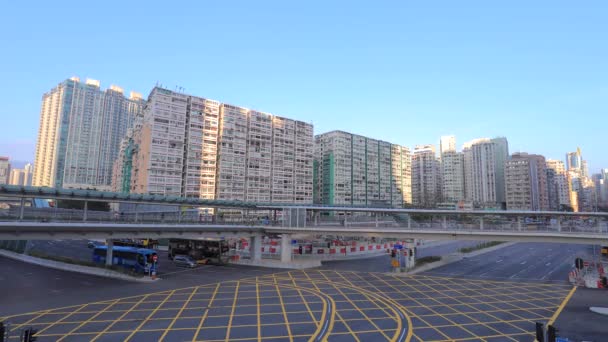 Dec 2018 Jordan Road Major East West Road Southern Kowloon — Vídeo de Stock