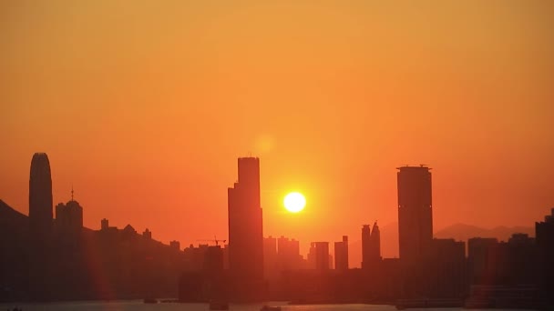 Február 2017 Victoria Harbour Szoros Hong Kong — Stock videók