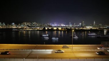 19 Ekim 2017 Hong Kong gece görüşlü bir kwun tong bypass 'ı.