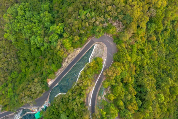 Maio 2022 Fotografia Aérea Uma Estrada Montanha — Fotografia de Stock