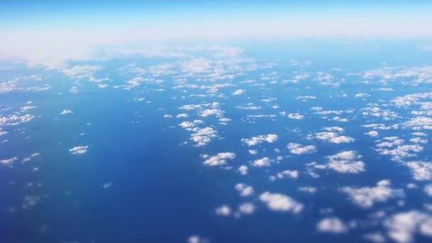 Aralık 2017 Bulutların Üzerindeki Manzara Uçak Penceresinden — Stok video