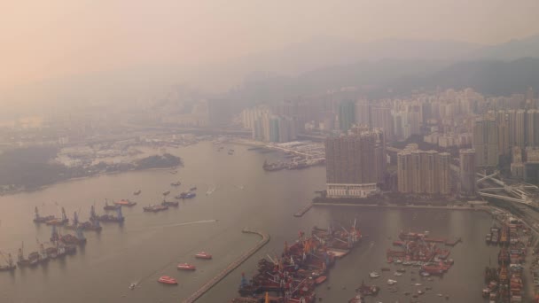 Eylül 2018 Yau Tei Tayfun Sığınağı Hong Kong — Stok video