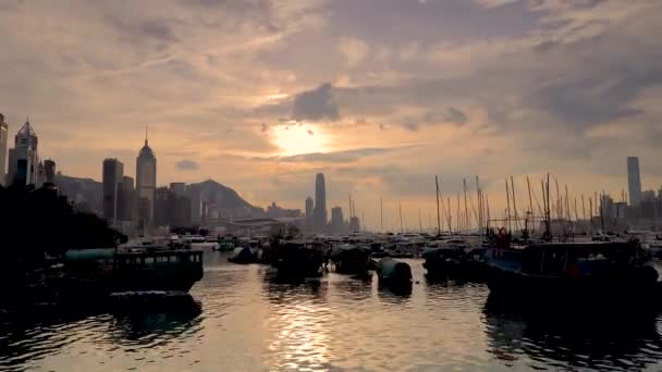 September 2018 Causeway Bay Typhoon Shelter Hong Kong — Stockvideo