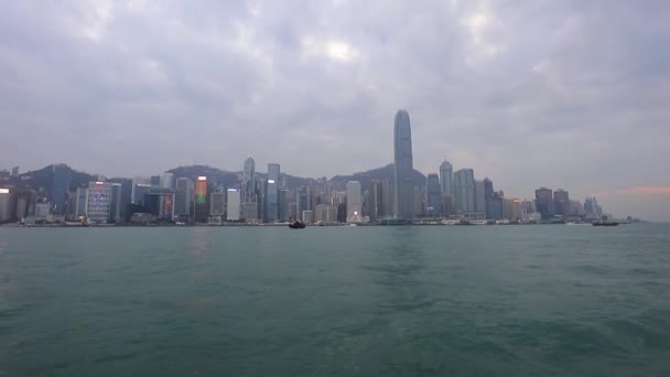Dic 2017 Vista Del Puerto Victoria Hong Kong — Vídeos de Stock