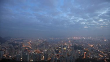 25 Aralık 2017 Kowloon Yarımadası 'nın güneyi.