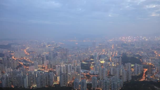 Dezembro 2017 Cidade Paisagem Kowloon Sul Península Kowloon — Vídeo de Stock