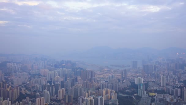 Okt 2018 Stadsbild Kowloon Österut Vid Lion Rock — Stockvideo