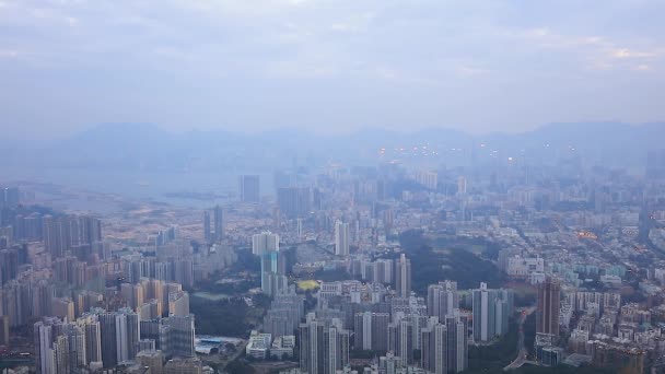 Déc 2017 Paysage Urbain Kowloon Sud Sur Péninsule Kowloon — Video