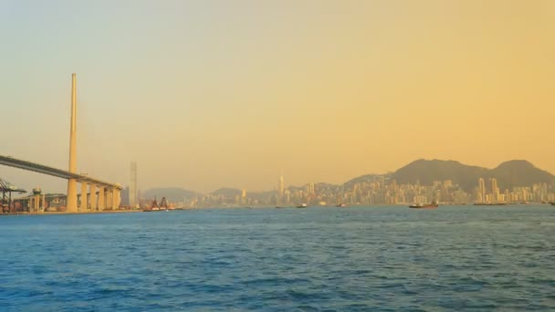2018年3月31日香港のストーンカッターズ橋の風景 — ストック動画