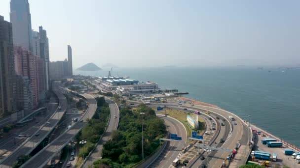 Légi Felvétel Kennedy Town Hong Kong — Stock videók
