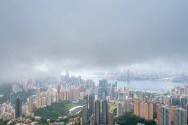 4 Haziran 2022, Jardine Gözcü Manzarası Hong Kong Şehri 