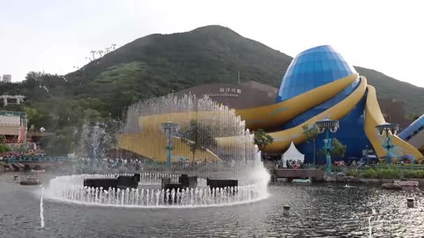 2017年11月18日香港海洋公园大型水族馆 — 图库视频影像
