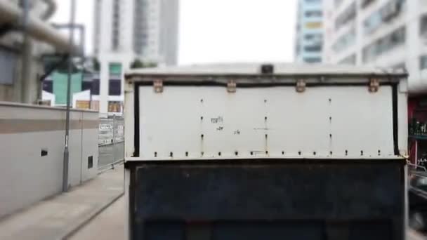 Kasım 2017 Çift Otobüs Penceresinden Yol Manzarası — Stok video