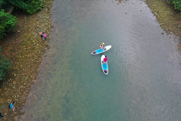 Juni 2022 Das Volk Auf Dem Stand Paddle Board — Stockfoto