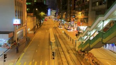 11 Kasım 2016 eski tramvay ve şehir hayatı Kings yolunda. Şehrin kalabalık bir bölgesi..