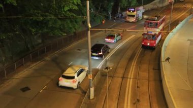 11 Kasım 2016 eski tramvay ve şehir hayatı Kings yolunda. Şehrin kalabalık bir bölgesi..