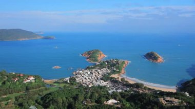 27 Kasım 2016 Shek O, Hong Kong 'da Dragon' un izinden görülüyor.