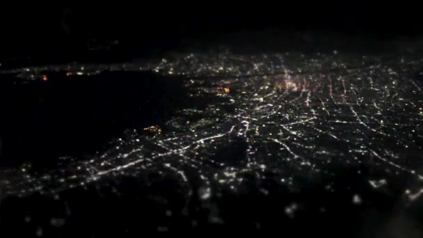 Kwietnia 2016 Nocna Stolica Widok Nocny Samolotu — Wideo stockowe