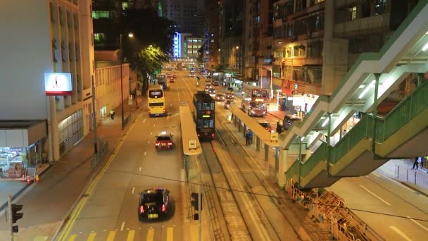 Ноя 2016 Старый Трамвай Городская Жизнь Kings Road Населённая Часть — стоковое видео