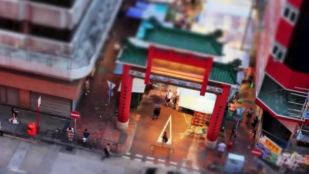 Wrz 2014 Temple Street Wieloma Kabinami Hongkongu — Wideo stockowe