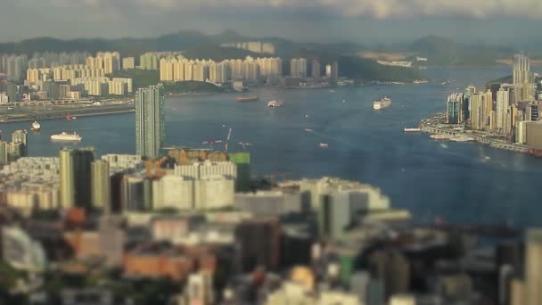 Ağustos 2014 Hong Kong Daki Tsim Sha Tsui Iskelesi — Stok video