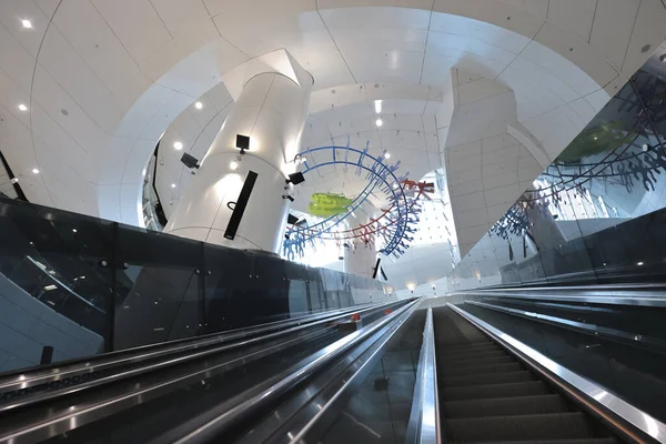 Junho 2022 Grupo Escada Rolante Estação Almirantado Hong Kong — Fotografia de Stock