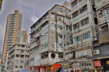 19 Haziran 2022 Kowloon City, Hong Kong 'daki konut binaları 