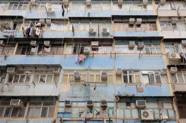 19 Haziran 2022 Kowloon City, Hong Kong 'daki konut binaları 