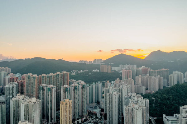1 May 2022 View of Hang Hau residential area, Hong Kong