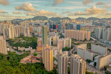 1 Mayıs 2022 Choi Hung, Hong Kong, Hong Kong hava manzaralı.