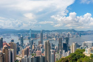 1 Mayıs 2022, Hong Kong Victoria Limanı, yaz günü.