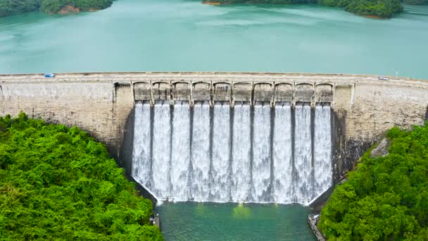 Junio 2022 Tai Tam Tuk Embalse Descarga Inundación Después Lluvia — Vídeos de Stock