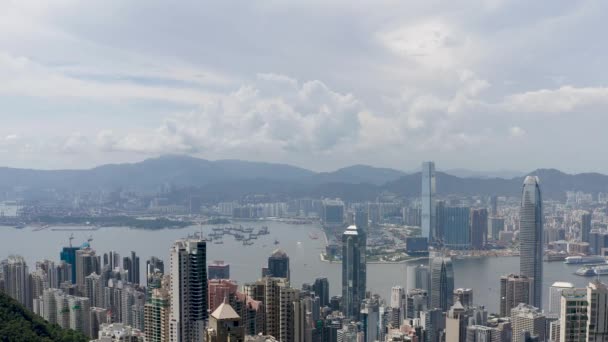 May 2022 Hong Kong Skyline Victoria Harbour — Stockvideo